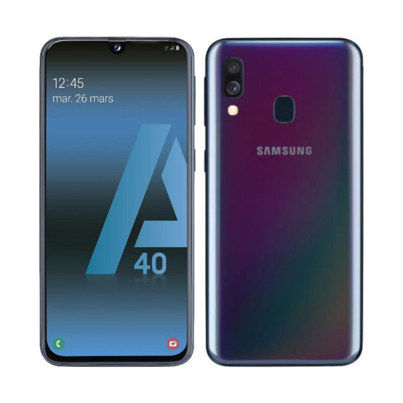 Смартфон Samsung Galaxy A40 A405F/DS, 2sim, разблокированный телефон, экран 5,9 дюйма, 4 Гб ОЗУ 64 Гб ПЗУ, Восьмиядерный процессор, 2 камеры 16 Мп, 4G LTE, Android