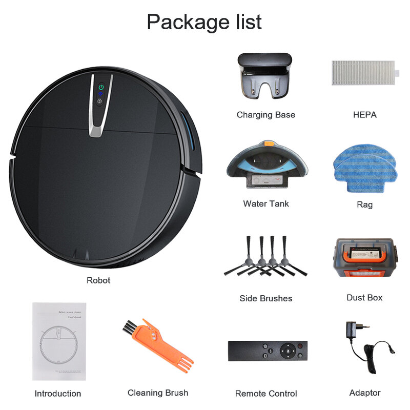 3800PA Robot Vacuum Cleaner Smart Remote Control Wireless Auto-Recharge Sweeping Floor Cleaning Planned Vacuum Cleaner For Home