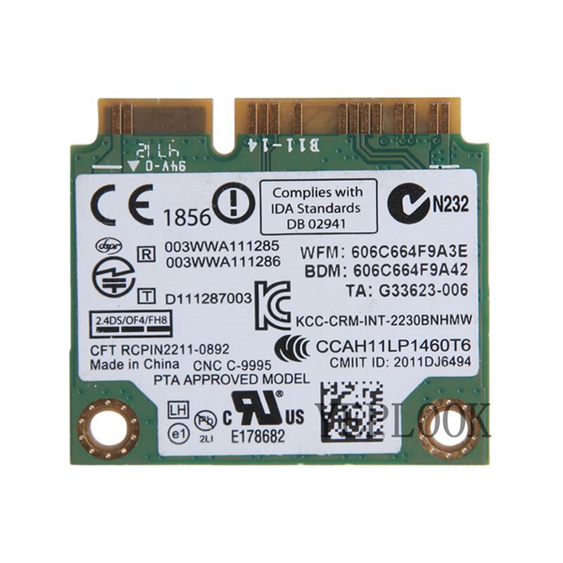 Original Intel 2230BNHMW 2230BN WiFi Card Wireless-N 2230 300Mbps Bluetooth4.0 Half Mini PCIe Wireless Wlan Card Network Card