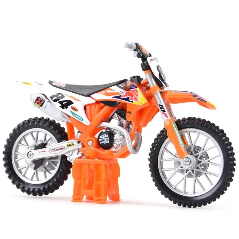 Bburago 1:18 2018 KTM-450 SX-F Factory Edition statyczny odlew kolekcjonerski Model motocykla zabawki