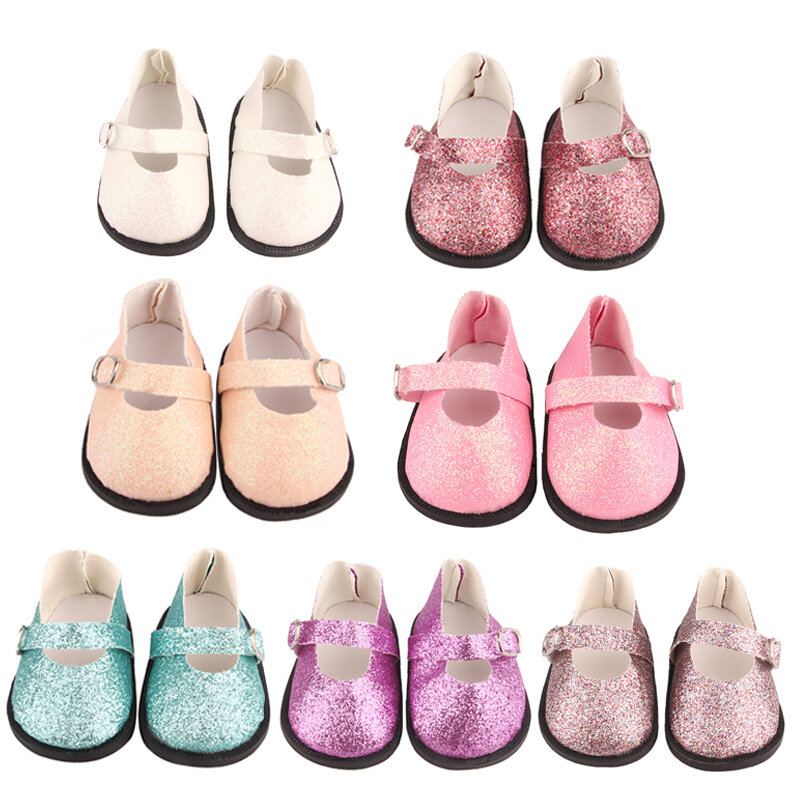 Bottes de chaussures à paillettes de beurre faites à la main pour bébé nouveau-né, accessoires jeunesse, 7cm, 18 po, 43cm, bricolage, fille, OG 1/3 BJD