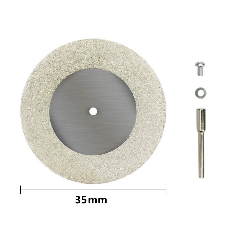 XCAN hoja de sierra de diamante de 35mm con mandril de 3mm para Dremel, accesorio de herramienta rotativa, cuchillas de corte