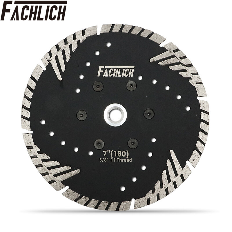 FACHLICH 1pc Dia 180MM 다이아몬드 대리석 화강암 커팅 디스크 용 톱날 앵글 그라인더 용 5/8-11 플랜지 커팅 블레이드