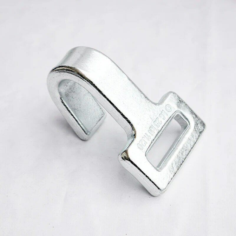 2 Inch Forged Metal Flat Cargo Hook for Webbing Straps High Performance 5000kgs 11000lbs Galvanized