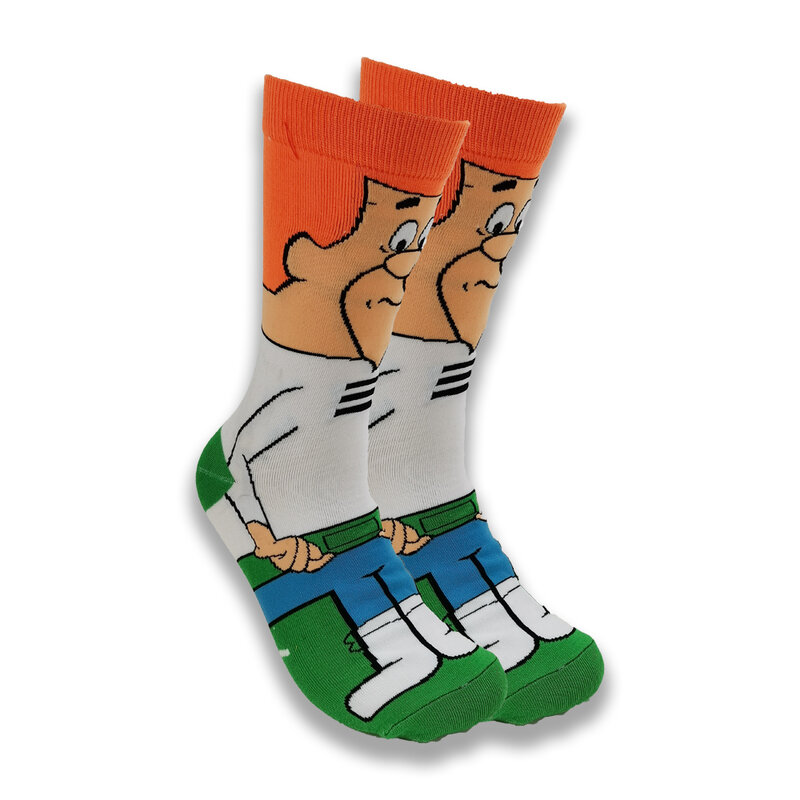 A Pair of Anime Cartoon Street Style Hip-Hop Personality Novelty Khmer Quality Warm Men's and Women's Socks in the Tube Socks