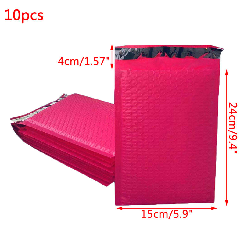 10pcs/lot Courier Self Seal Envelope Bags Lined Poly Foam Bubble Mailers Padded Mailing Bag Waterproof Postal Shipping Bag