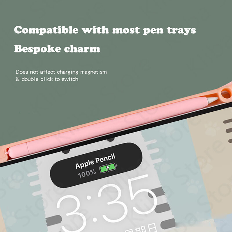 Чехол для Apple Pencil 2/1, чехол для планшета iPad, стилус, мультяшный защитный рукав, чехлы для карандашей