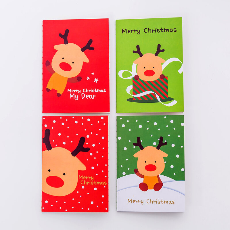 Cuaderno Kawaii de Navidad para niños, Mini Bloc de notas, regalos, ejercicio de premios, lindo cuaderno de notas, papelería, suministros escolares, 1 pieza