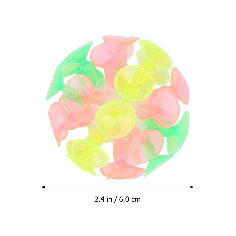 4 pezzi bambini multicolore ventosa palla Flash luminescenza giocattolo festa giocattolo per bambini