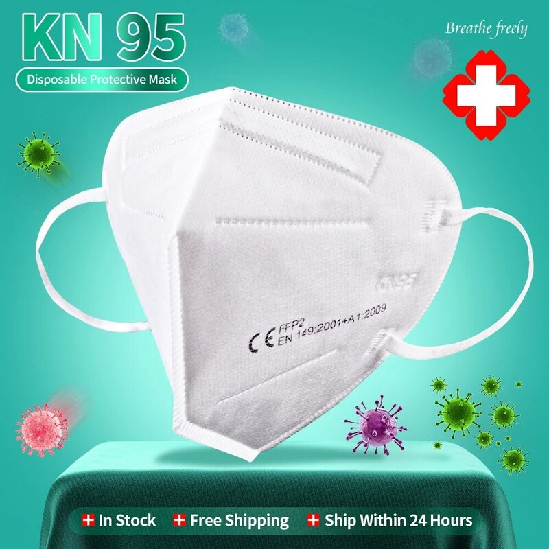 Fast Delivery KN95 Face Mask Anti Dust Disposable 95% Filtration Mouth Muffle Masks 4-Layer Dustproof Anti-fog Breathable Masks