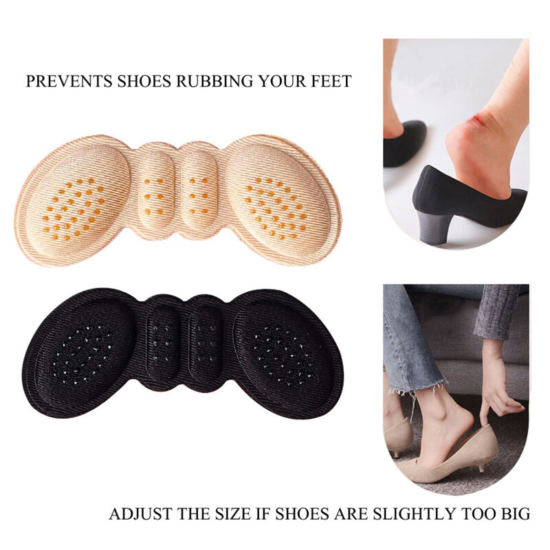 Silicone Heel Pads for Women Shoes Inserts Feet Heel Pain Relief Reduce Shoe Size Filler Cushion Padding for High Heels Lining