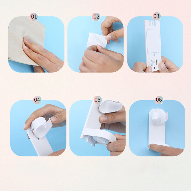 Criativo traceless suporte rack organizador elétrico wall-mounted titular economia de espaço escova de dentes titular acessórios do banheiro