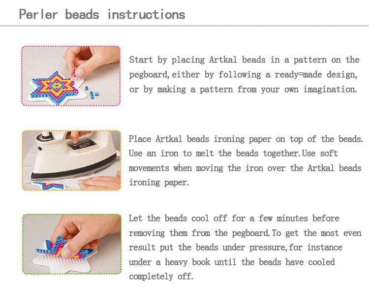 Libro de texto Perler de 2,6mm y 5mm para niños, herramienta de cuentas Atlas Hama, rompecabezas 3D de hierro, manualidades creativas hechas a mano, juguete de regalo