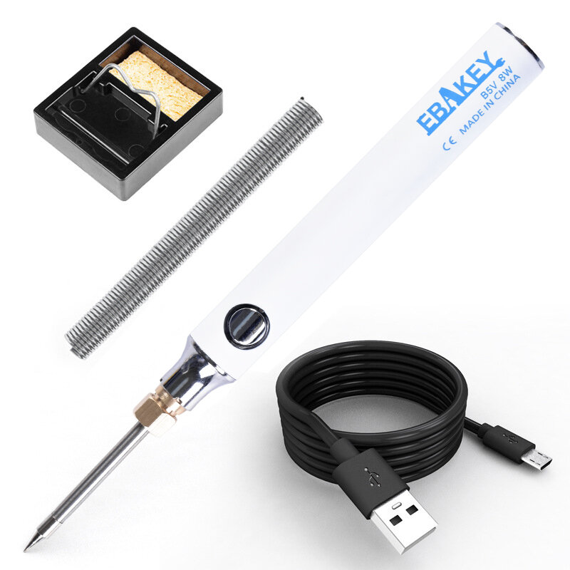 สามปรับอุณหภูมิ USB บัดกรี5V 8W แบบพกพาตะกั่ว-ฟรีกระเป๋า Soldering Rework เครื่องมือ