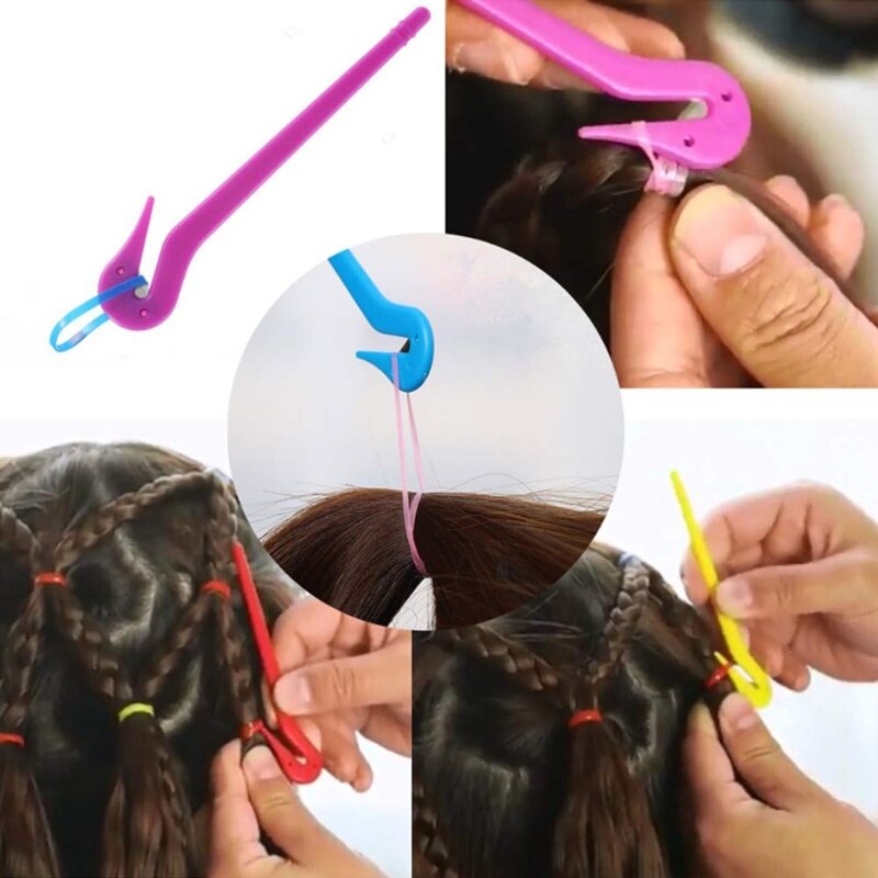 4 pezzi elastici per capelli rimozione Pony Picks taglio cravatte per capelli rimozione coda di cavallo U4LE