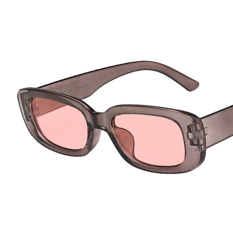 2022สี่เหลี่ยมผืนผ้าขนาดเล็กผู้หญิง Retro Designer แว่นตาแว่นตากันแดด Vintage Zonnebril Dames เลนส์ดวงอาทิตย์ตกแต่ง