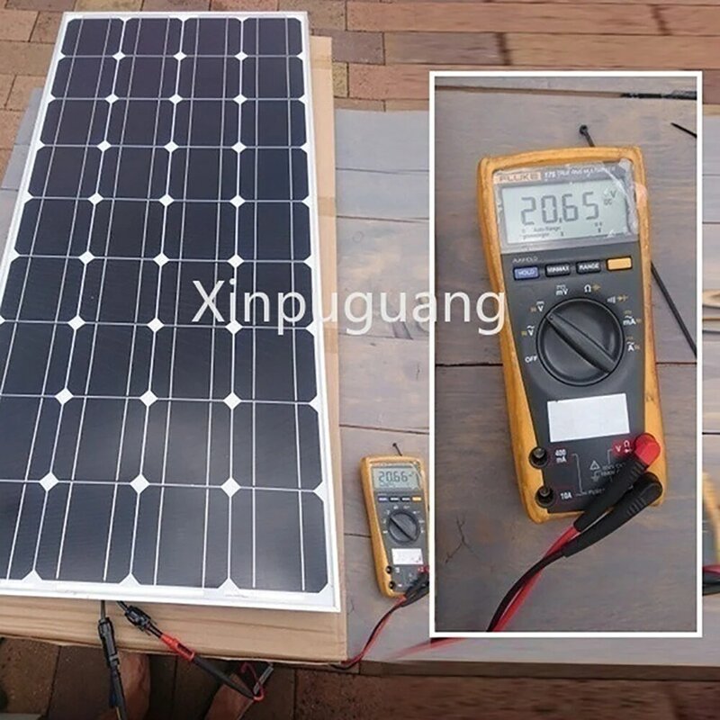 3x 100w 300w Tempered solar panel system kit module cell 30A controller regulator 110v/220v inverter for 12v Battery charge home