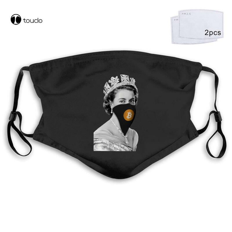 New Queen Bitcoin Bandit Geek Brand Face Mask Filter Pocket Cloth Reusable Washable