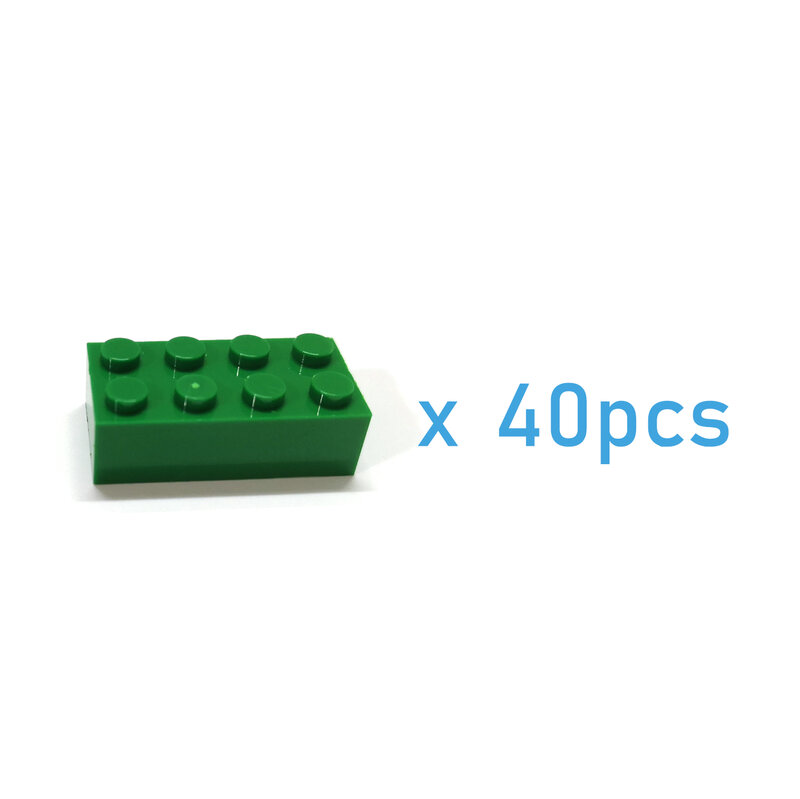 40Pcs DIY Building Blocks หนา Figures อิฐ2X4จุดสร้างสรรค์การศึกษาขนาดใช้งานร่วมกับ3001ของเล่นพลาสติกสำหรับเด็ก