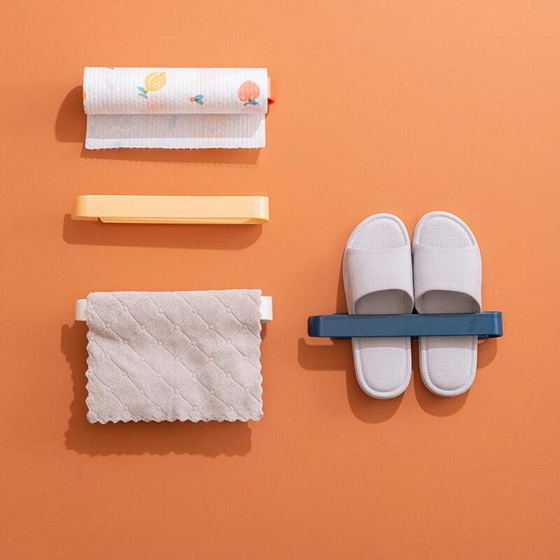 2020 neue Punch-freies Wand-montiert Haken Multifunktionale Tragbare Spurlose Bad Handtuch Rack Küche Tuch Haken