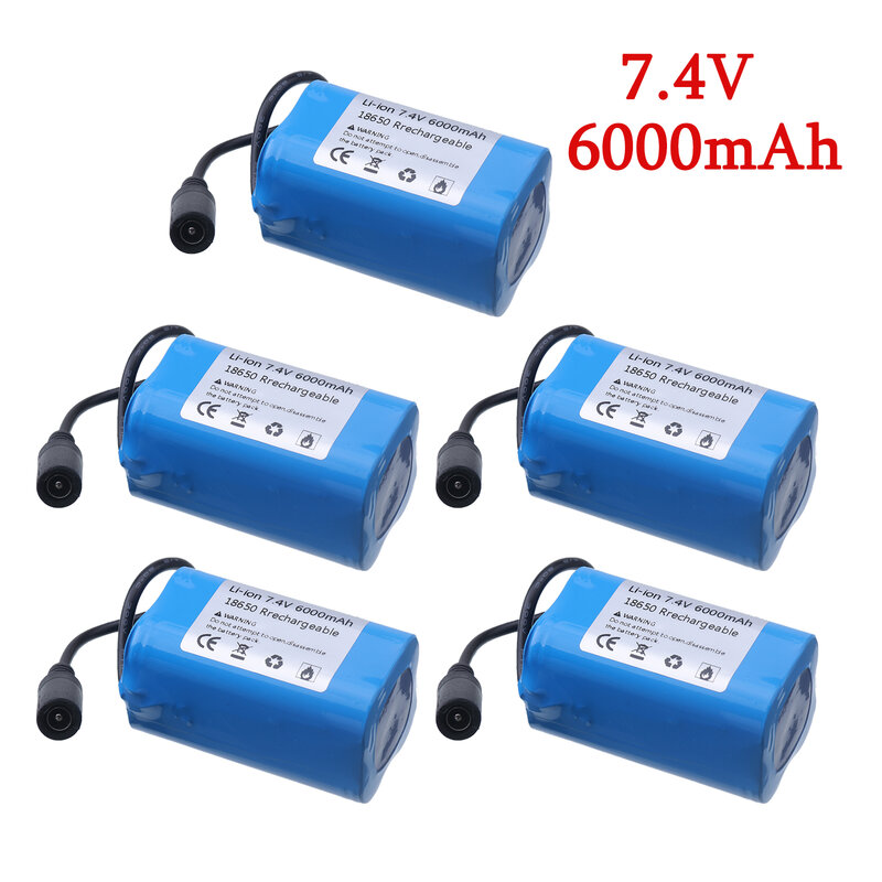 7.4V 6000mAh Battery Spare Parts For T188 T888 2011-5 TH88 CF18 C18 RC High Speed Remote Control Bait Boat Fishing Boat Toys