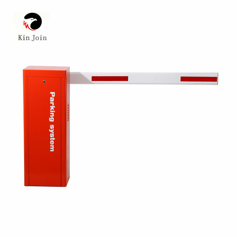 KinJoin-puerta de barrera automática para estacionamiento de vehículos, puerta festiva de alto rendimiento, color naranja y rojo, opcional