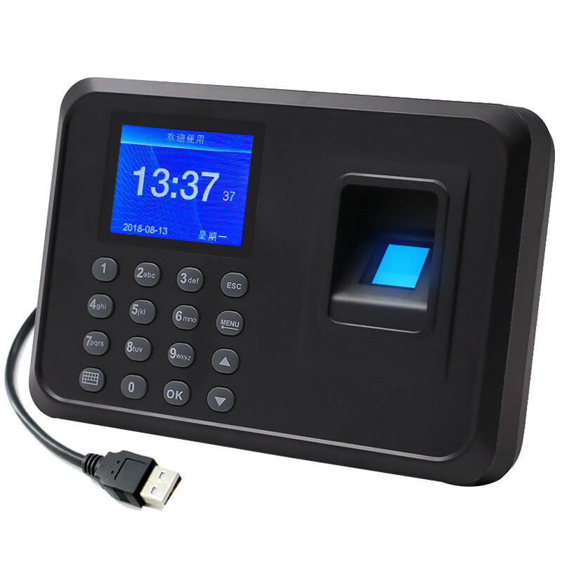 Biometrische Vingerafdruk Aanwezigheid Machine Lcd Display Usb Vingerafdruk Aanwezigheidsregistratie Systeem Klok Werknemer Controleren-In Recorder