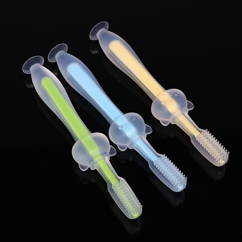 1PC Kinder Weiche Silikon Ausbildung Zahnbürste Baby Kinder Dental Oral Care Tooth Pinsel Werkzeug Baby kind zahnbürste baby artikel