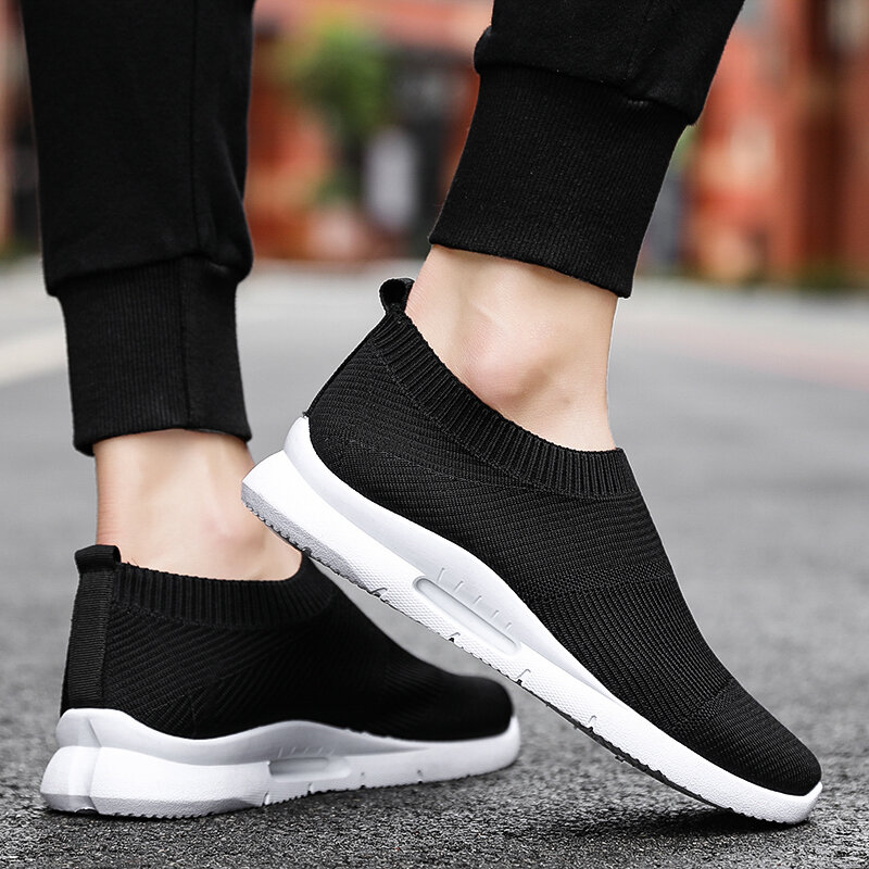 Damyuan mężczyźni lekkie buty do biegania oddychające buty do joggingu buty sportowe męskie buty Slip on Loafer męskie buty sportowe na co dzień rozmiar 46 2020