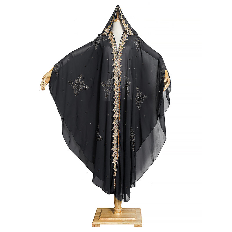 Ramadan Abaya Dubai caftano musulmano Hijab vestito Cardigan abiti da sera africani per le donne Kimono Robe Femme caftano Islam abbigliamento