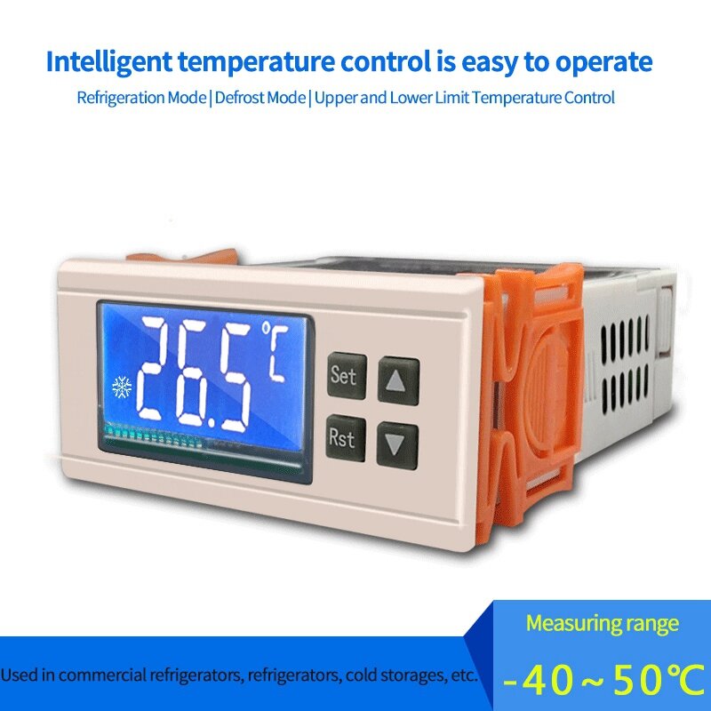 냉장고 온도 조절기 STC-8080A + 냉동 자동 제상 타이머 지능형 컨트롤러 단일 프로브