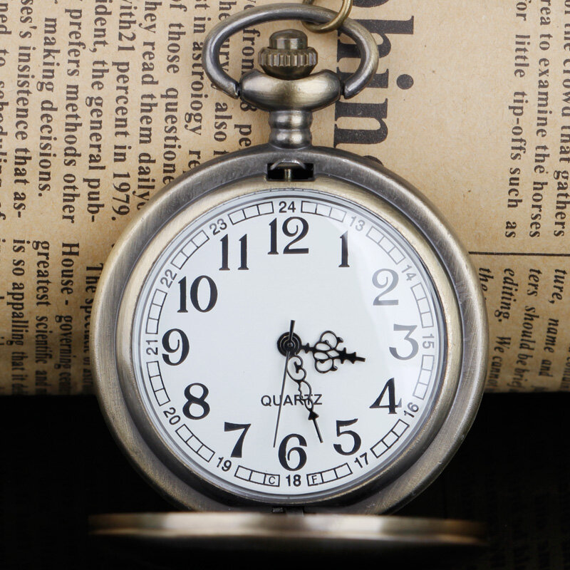 นาฬิกาคลาสสิกย้อนยุค FOB นาฬิกาควอตซ์โปแลนด์กระเป๋านาฬิกาผู้ชายจี้ห่วงโซ่เรียบกระเป๋านาฬิกาของขวัญ relogio de bolso