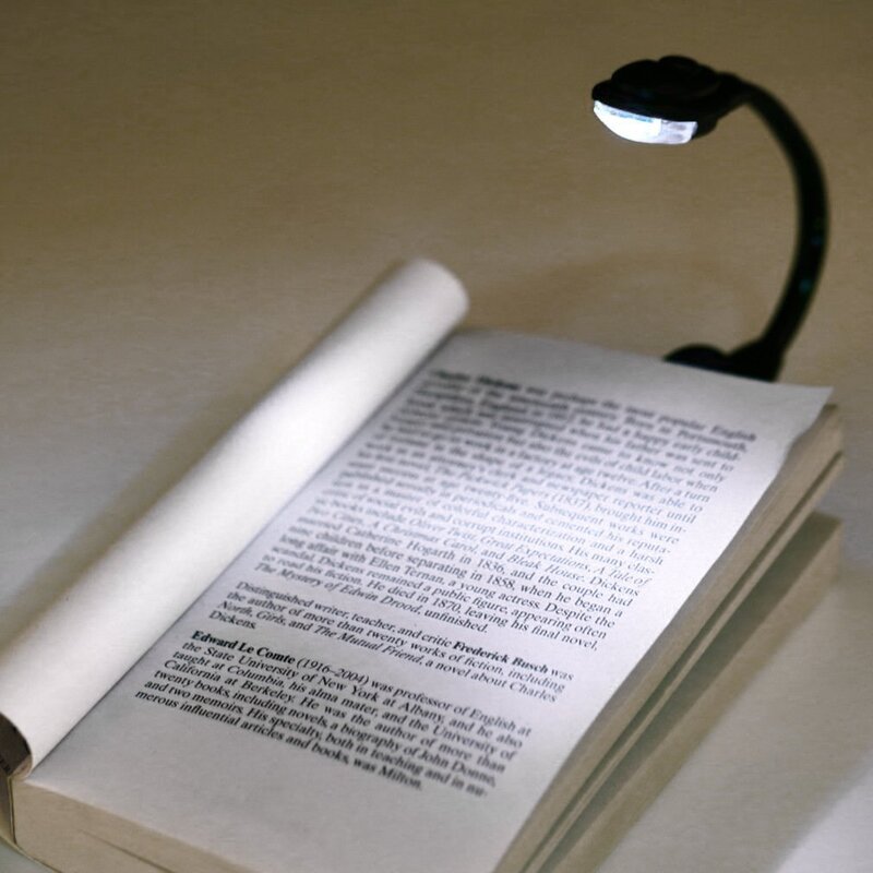 Portátil Viagem Livro Luz de Leitura, Mini LED Clip Booklight, Creative Night Lamp, Fine, Conveniente, Novo