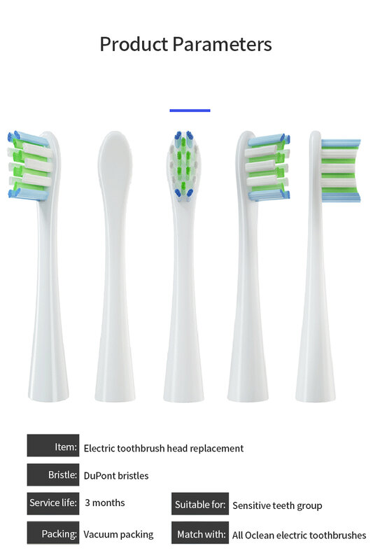 Tandenborstelkop Voor Oclean Sonische Elektrische Tandenborstel X /X Pro/One/Se +/Air/Z1/F1 Vervangende Vullingen Borstelborstels Verzegelde Verpakking