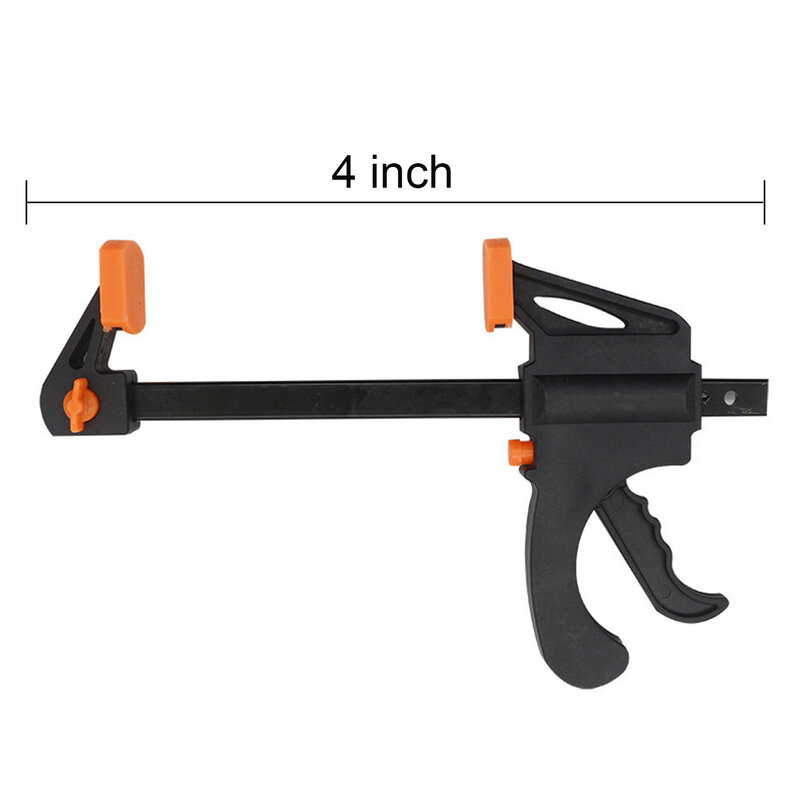 5pcs 4 Inch F-Clamps Bar Quick Clip Grip Ratchet Release Squeeze Woodworking DIY Carpenter Hand Tool Kit