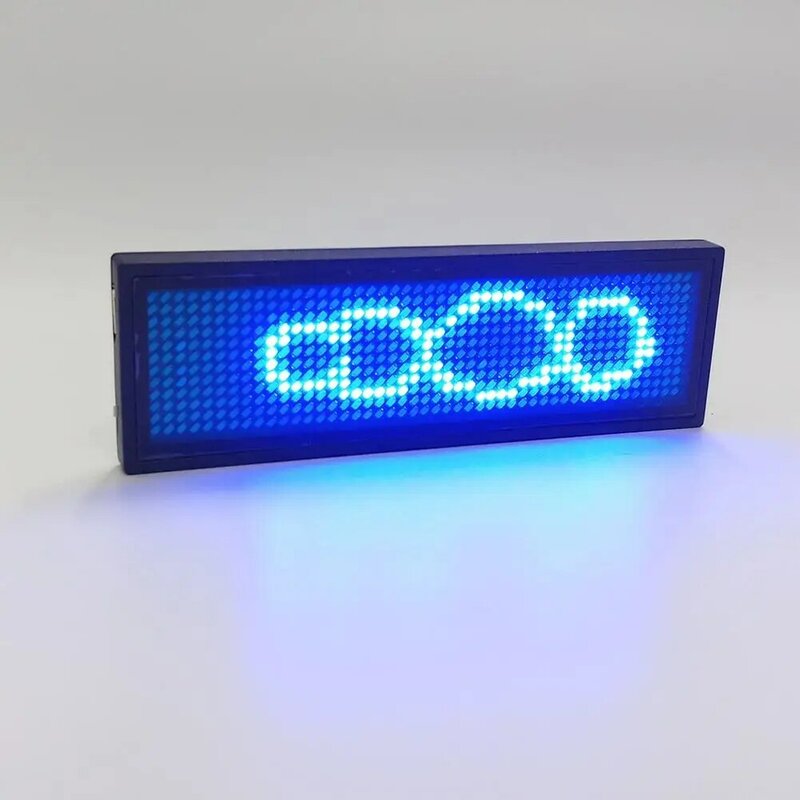 Sem fio programável Glowing Board Letters, LED Name Badge, Scrolling Board para Evento, Bluetooth, Digital, Mobile App