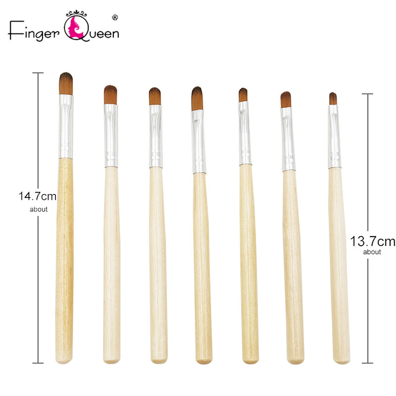 3/7Pcs เล็บปากกาแปรง7ขนาดกาวเล็บ Phototherapy ปากกาเหมาะสำหรับ Salon Professional หรือ Home ใช้แปรงเล็บเจล