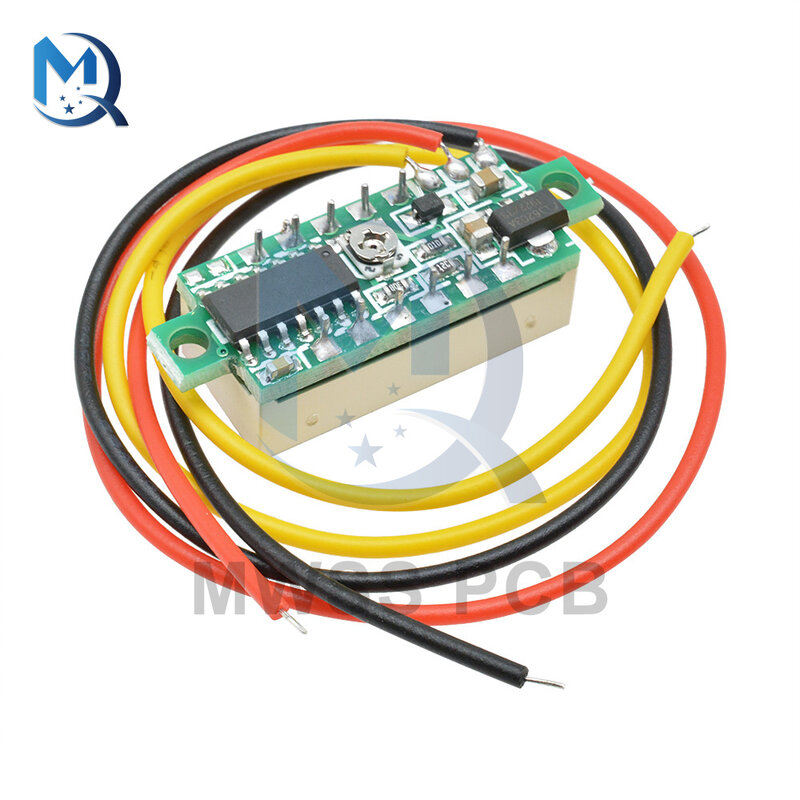 0.28 Inci 3 Kabel Portabel LED Digital Display Voltmeter DC 0-100V Digital LED Panel Meter Tegangan LED Layar Voltmeter