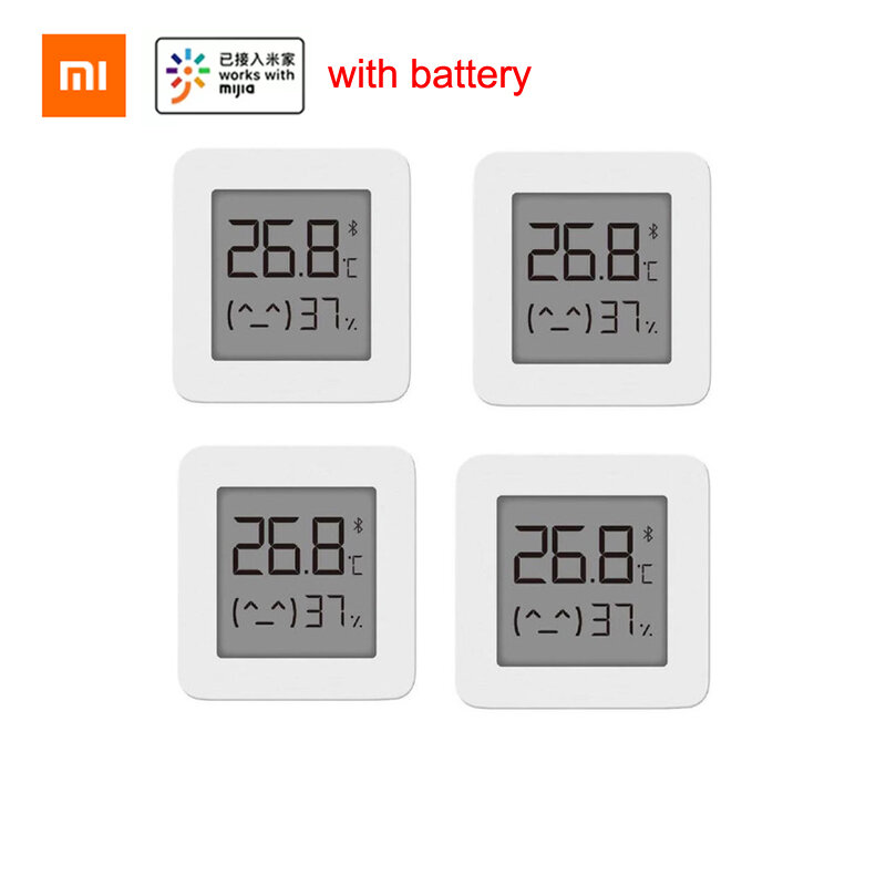 Цифровой термометр Xiaomi 2 Mijia, умный прибор для измерения температуры и влажности с ЖК-дисплеем, Bluetooth, с приложением Mijia