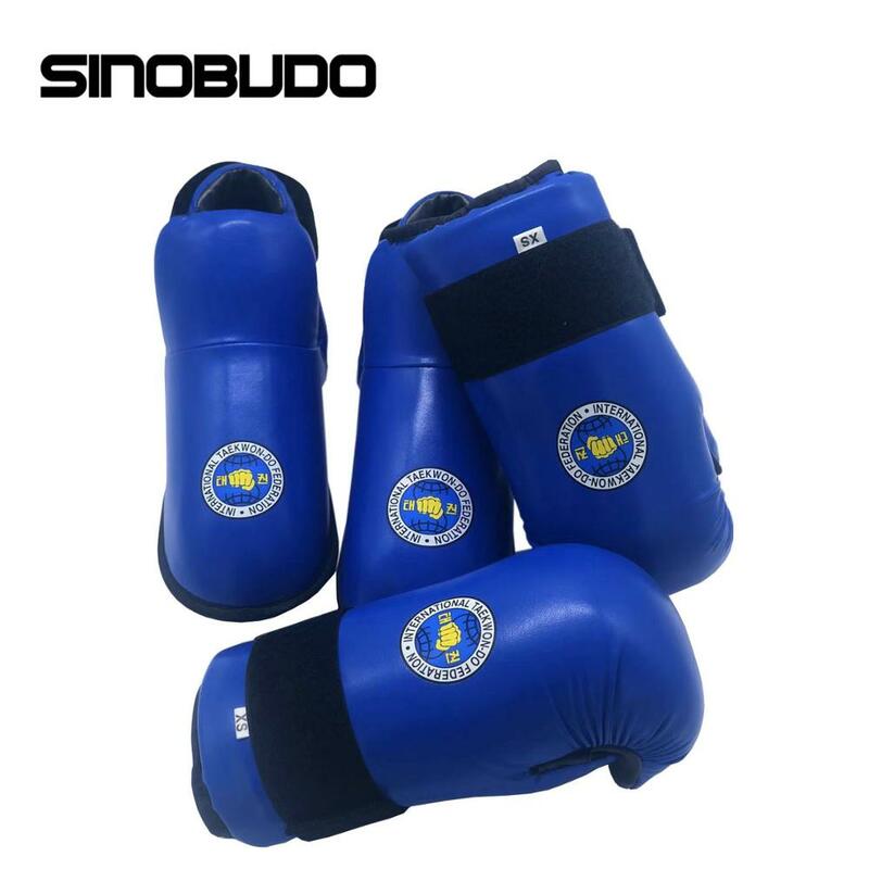 Высококачественные перчатки из искусственной кожи для тхэквондо ITF, защита лодыжки, боевые искусства, каратэ, тренировочное защитное оборудование