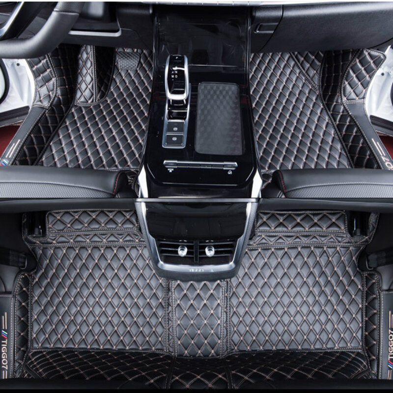 Dywaniki samochodowe dla Chery Tiggo 7 Pro 2023 2022 2021 podwójna warstwa niestandardowe Auto plastry do stóp Salon dywan pokrywa wnętrze Floorliner