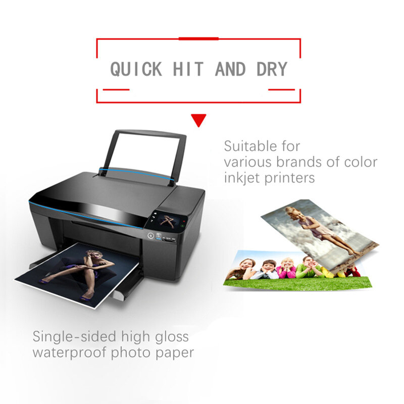Inkjet Glossy Photo Paper, Waterproof, Photographic Studio Print, 4R, 10x15 cm, High Quality, 10x15 cm