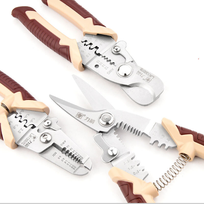 Электрические ножницы 7/8 дюйма, обжимные плоскогубцы, инструмент для зачистки проводов, многофункциональные ножницы, резак для кабеля, многофункциональные инструменты для электрика