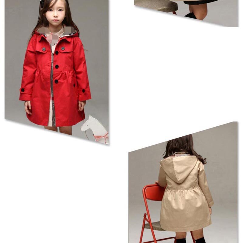 Primavera meninas roupas moda outerwear estilo inglaterra roupas para crianças de manga comprida cardigan vintage casacos novo clássico trincheira