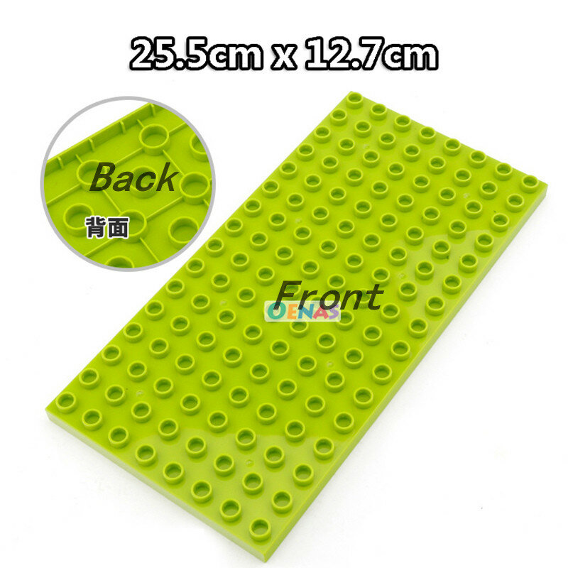 25cm*12cm Baseplate 128 Dots Assemble Big Particle Building Block Compatible Large Size Block Educational Brick Toy for children