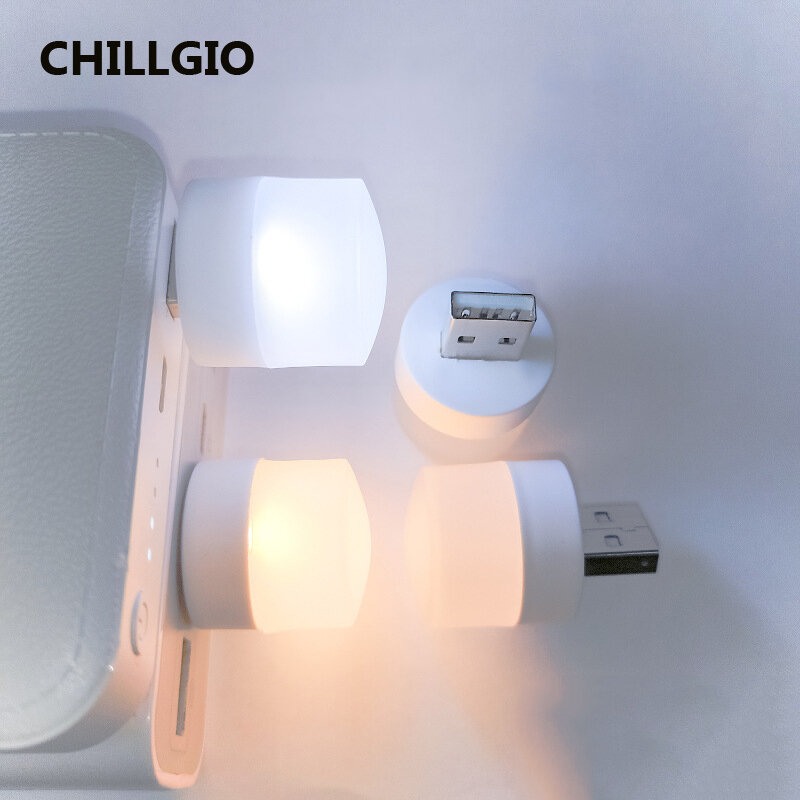 CHILLGIO USB Mini Night Light Eye Protector Atmosphere Energy Saving Emergency Lighting Study Led Portable Bedside Reading Lamps