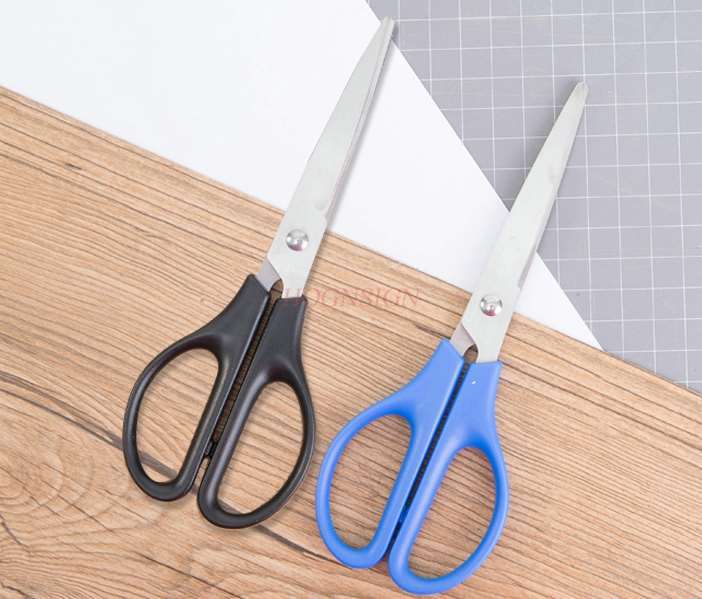 Scissors student manual paper-cutting knife portable office supplies stainless steel art non-pointed round head safe home