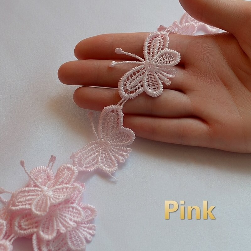 Exquisite Color Butterfly Flowers Water Soluble Lace Fabric DIY Bridal Jewelry Clothing Shoes And Hats Accessories Materials