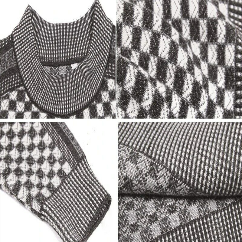 Dimusi-男性用の厚くて暖かいカシミヤセーター,タートルネック,クラシックなセーター,カジュアル,秋冬