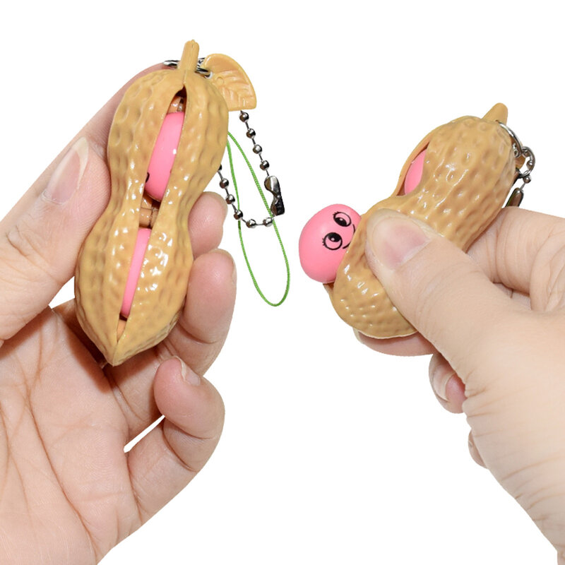 Mainan Gelisah Dekompresi Mainan Edamame Antistress Popper Mainan Tak Terbatas Kacang Polong Gantungan Kunci Gelisah Dekompresi Licin
